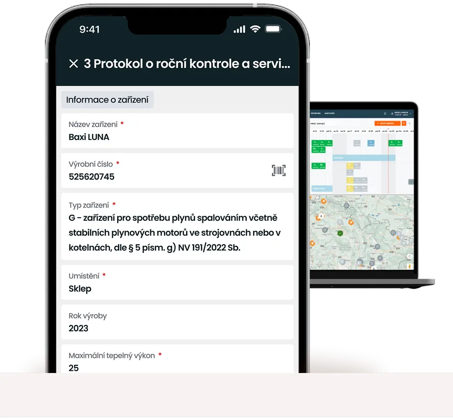 Montáž a servis kotlů s mWork365