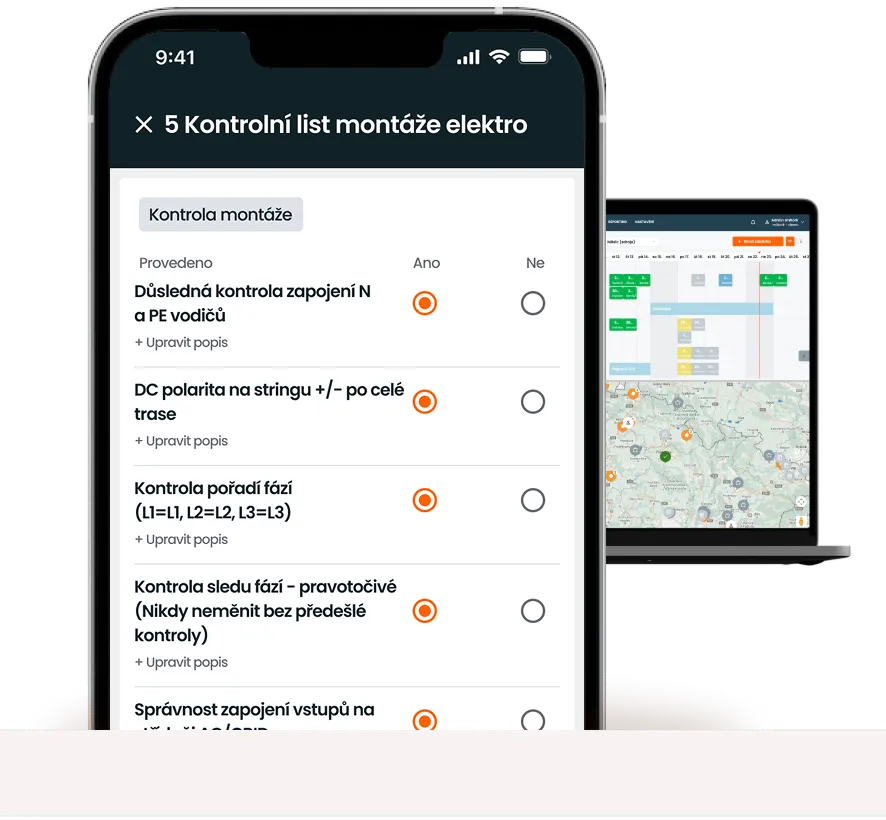 Montáže a servis fotovoltaických systémů s mWork365